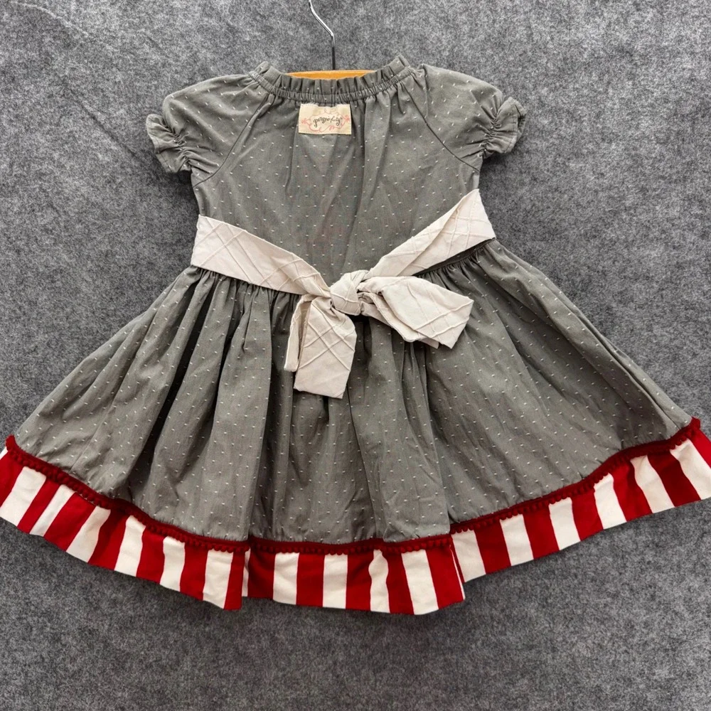 Persnickety Girls Dress Legging Headband Set Size 6-12M Red Christmas Stocking‎
